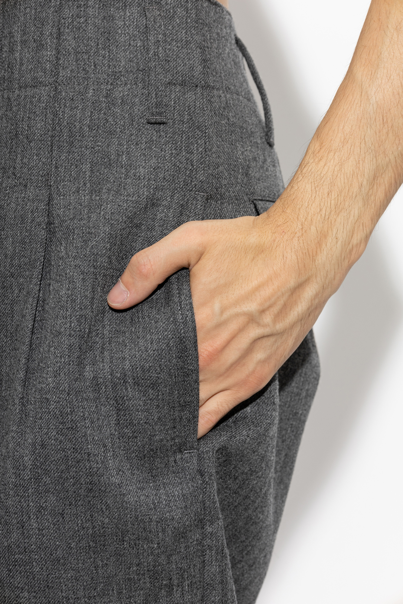 Grey Wool trousers Ami Alexandre Mattiussi - Vitkac France